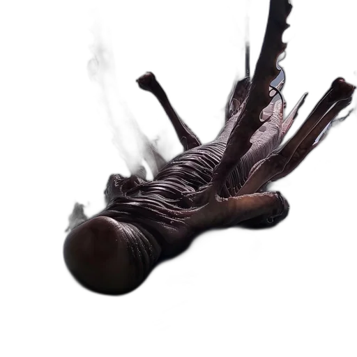 creature, dragon, hair, staff transparent PNG cut-out
