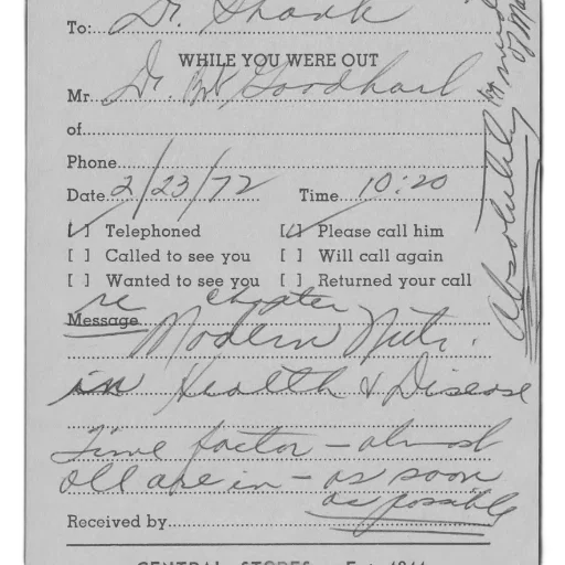 handwritten, note, 1972, mentions transparent PNG cut-out