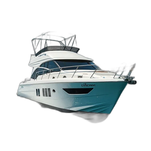3d render, exress, boat, decals transparent PNG cut-out