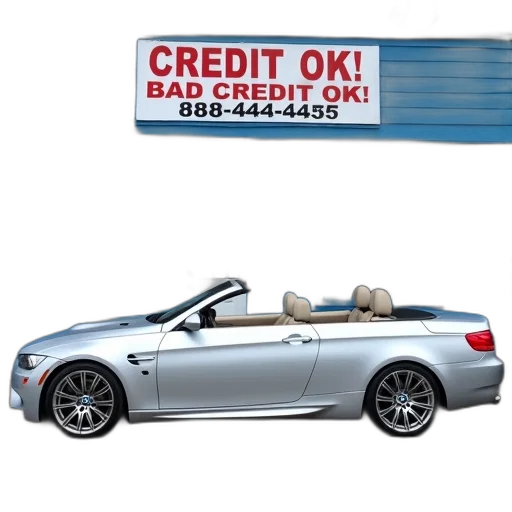 car, silver, bmw, convertible transparent PNG cut-out