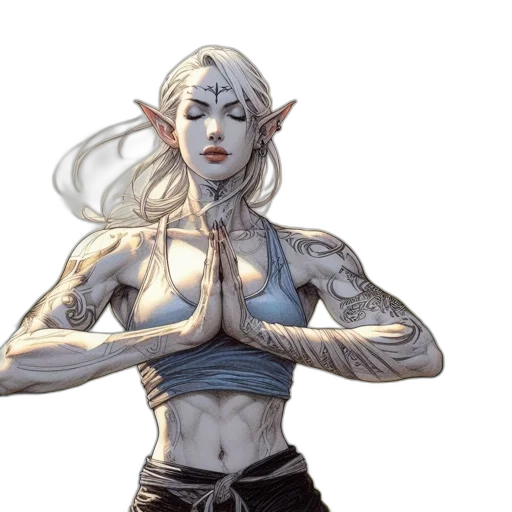 concept art, fantasy art, comic book art, watercolor transparent PNG cut-out