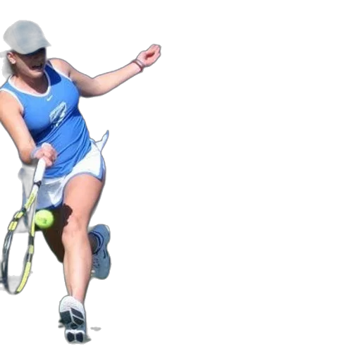 woman, blue, tennis, outfit transparent PNG cut-out