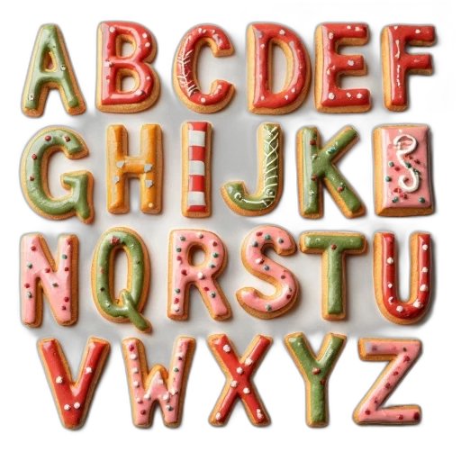 3d render, alphabet, made, different transparent PNG cut-out