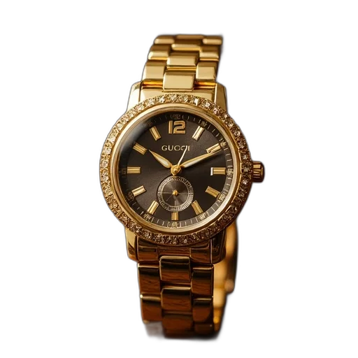 jewelry, golden, gucci, watch transparent PNG cut-out