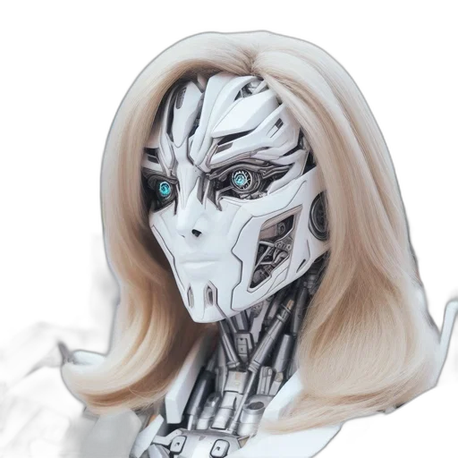 mask, robot, face, concept art transparent PNG cut-out