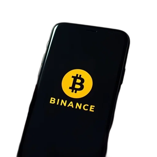 binance, logo, shown, iphone transparent PNG cut-out