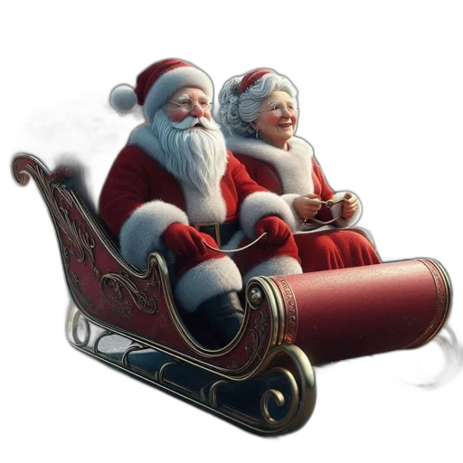 3d render, concept art, santa, mrs transparent PNG cut-out