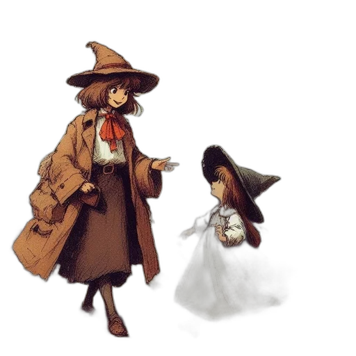 hat, staff, mask, dress transparent PNG cut-out