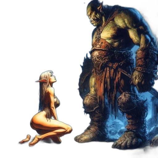 creature, concept art, fantasy art, comic book art transparent PNG cut-out