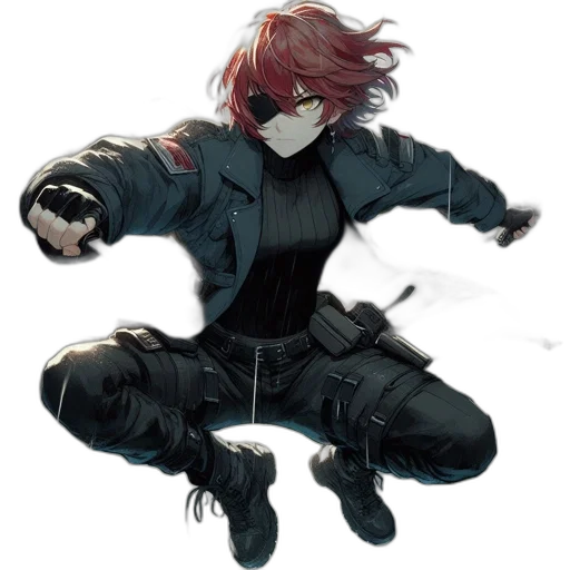 jacket, weapon, mask, creature transparent PNG cut-out