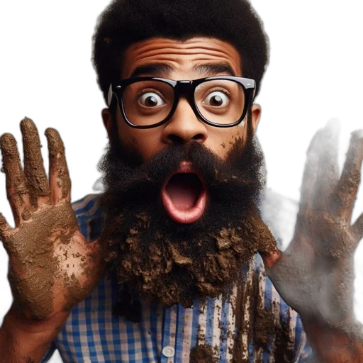 hair, photorealistic, man, bushy transparent PNG cut-out