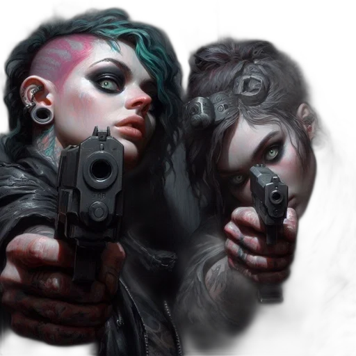 weapon, cyberpunk, concept art, comic book art transparent PNG cut-out