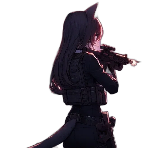 weapon, jacket, animal, staff transparent PNG cut-out