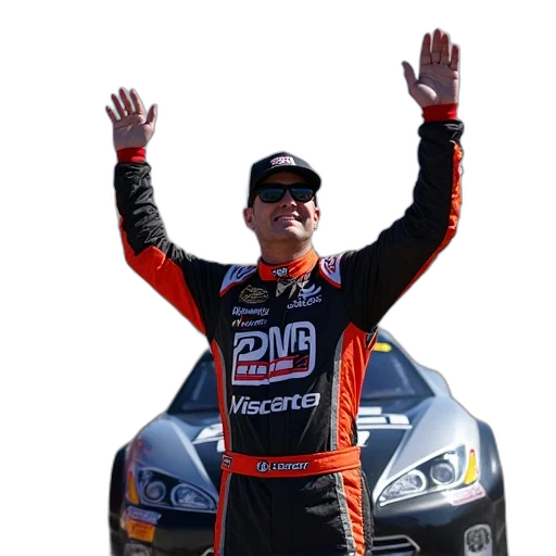 nascar, driver, celebrates, after transparent PNG cut-out