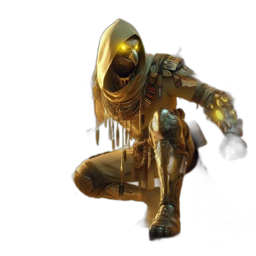 robot, creature, jacket, mask transparent PNG cut-out