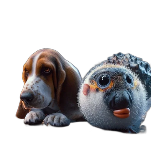 animal, creature, 3d render, photorealistic transparent PNG cut-out