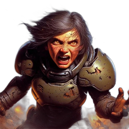 face, concept art, fantasy art, photorealistic transparent PNG cut-out