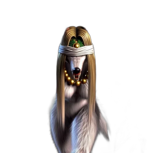 hair, hat, staff, mask transparent PNG cut-out