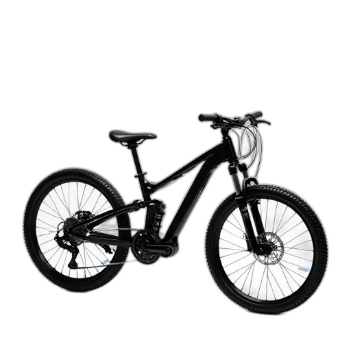 photorealistic, black, mountain, bike transparent PNG cut-out