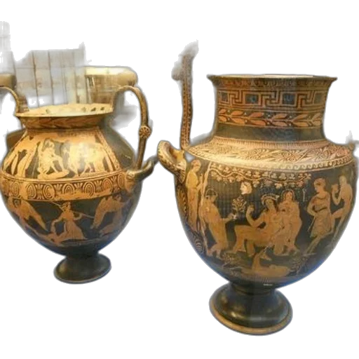 3d render, two, ancient, greek transparent PNG cut-out