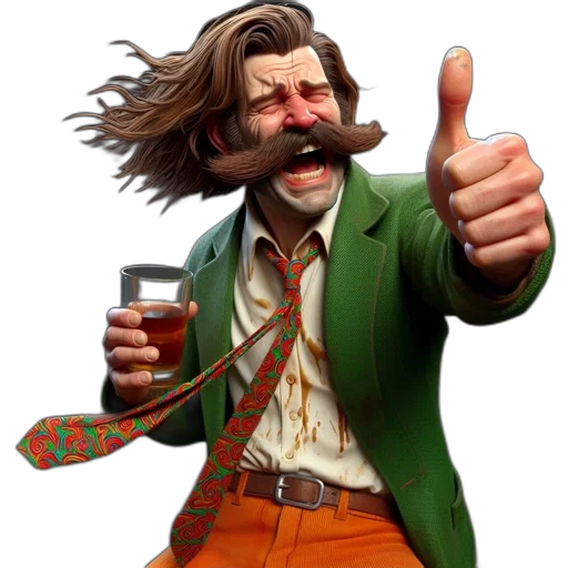 staff, jacket, face, hair transparent PNG cut-out