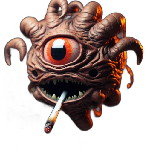 creature, staff, mask, dragon transparent PNG cut-out