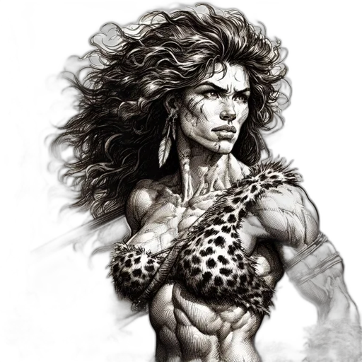 comic book art, fantasy art, photorealistic, pencil sketch transparent PNG cut-out