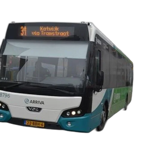 3d render, green, white, bus transparent PNG cut-out