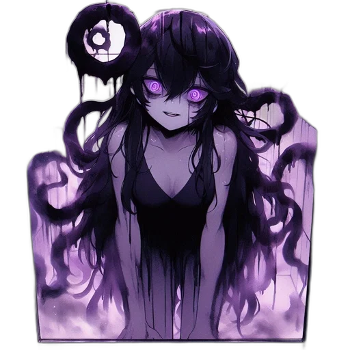 creature, mask, dress, hair transparent PNG cut-out