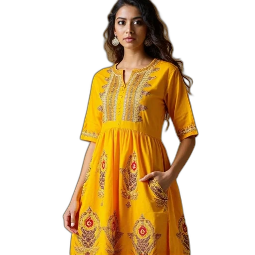 dress, golden, global, wear transparent PNG cut-out
