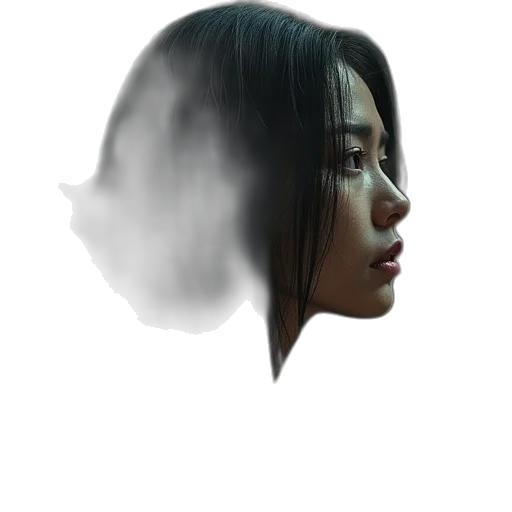 face, mask, hair, dragon transparent PNG cut-out
