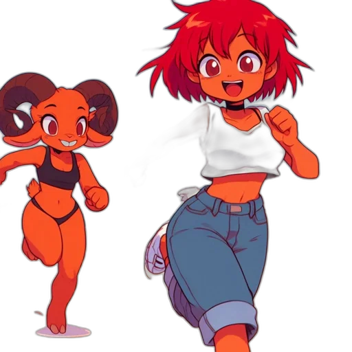 concept art, anime, cartoon, pixel art transparent PNG cut-out