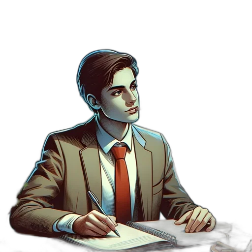 staff, face, jacket, robot transparent PNG cut-out