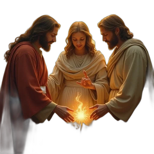 photorealistic, 3d render, fire, holy transparent PNG cut-out