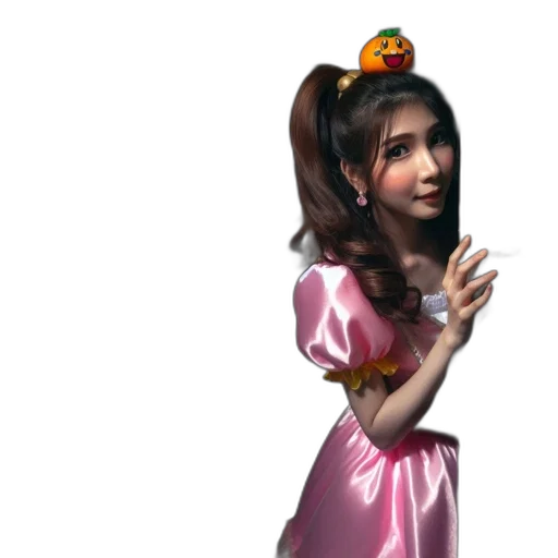 dress, crown, staff, creature transparent PNG cut-out