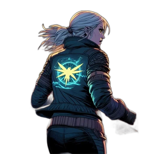 jacket, staff, sword, weapon transparent PNG cut-out