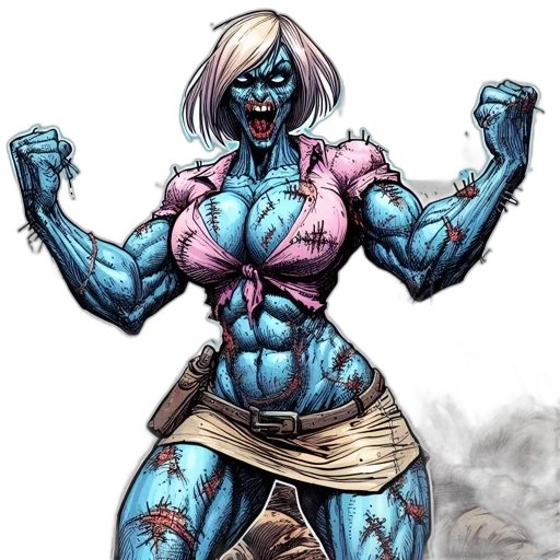 comic book art, concept art, fantasy art, cartoon transparent PNG cut-out