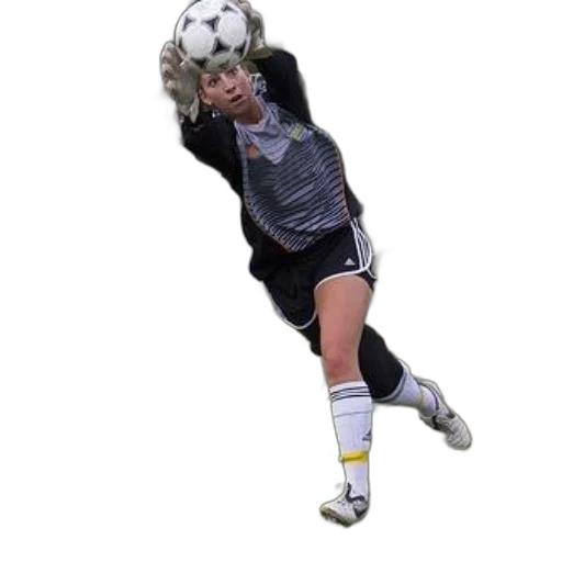 female, soccer, goalkeeper, wearing transparent PNG cut-out