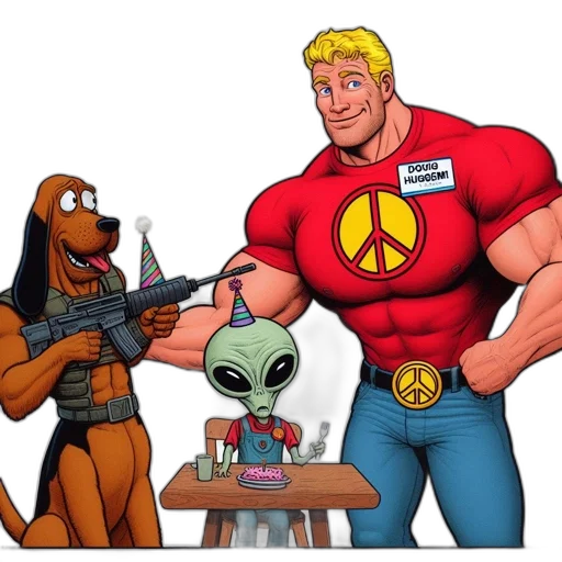 weapon, animal, robot, comic book art transparent PNG cut-out