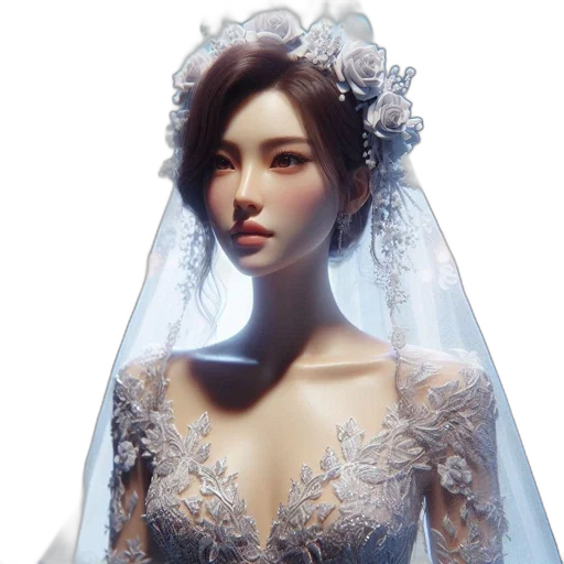 dress, crown, jewelry, face transparent PNG cut-out
