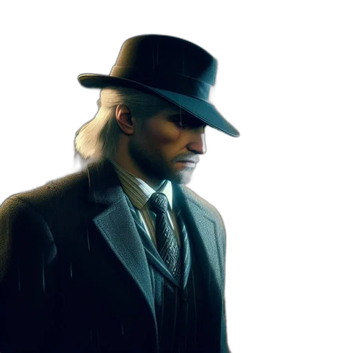 hat, face, jacket, staff transparent PNG cut-out