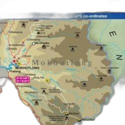 detailed, road, map, mokhotlong transparent PNG cut-out