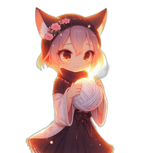 staff, dress, weapon, flower transparent PNG cut-out
