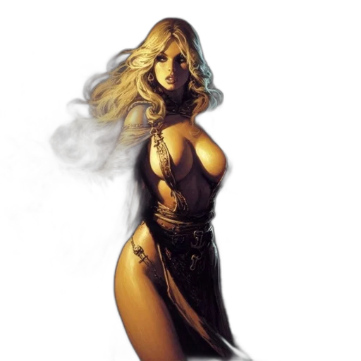 dress, concept art, comic book art, fantasy art transparent PNG cut-out