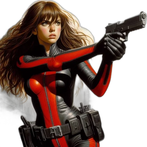 weapon, comic book art, concept art, photorealistic transparent PNG cut-out