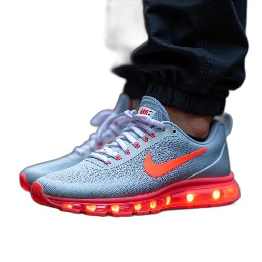 shoes, 3d render, vaporwave, photorealistic transparent PNG cut-out