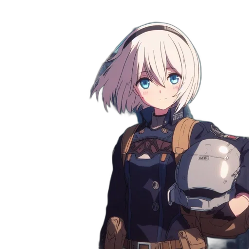 robot, weapon, jacket, face transparent PNG cut-out