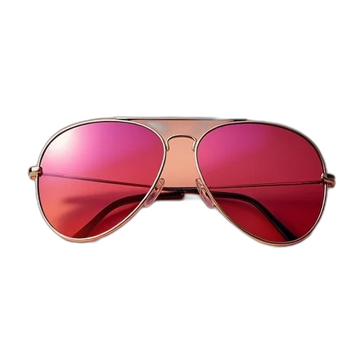 red, aviator, gold, pink transparent PNG cut-out