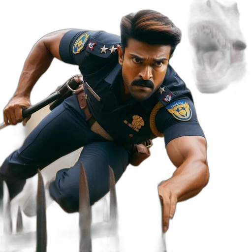 concept art, comic book art, officer, uniform transparent PNG cut-out