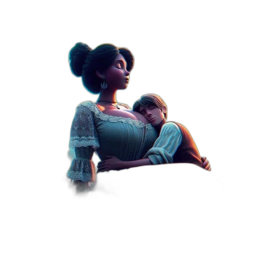 face, dress, staff, creature transparent PNG cut-out